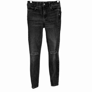 Pilcro And The Letterpress High Rise Denim Legging Heather Black Jeans Sz 27